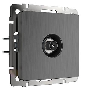 Розетка Werkel W1183004/ ТВ-розетка оконечная (графит рифленый)