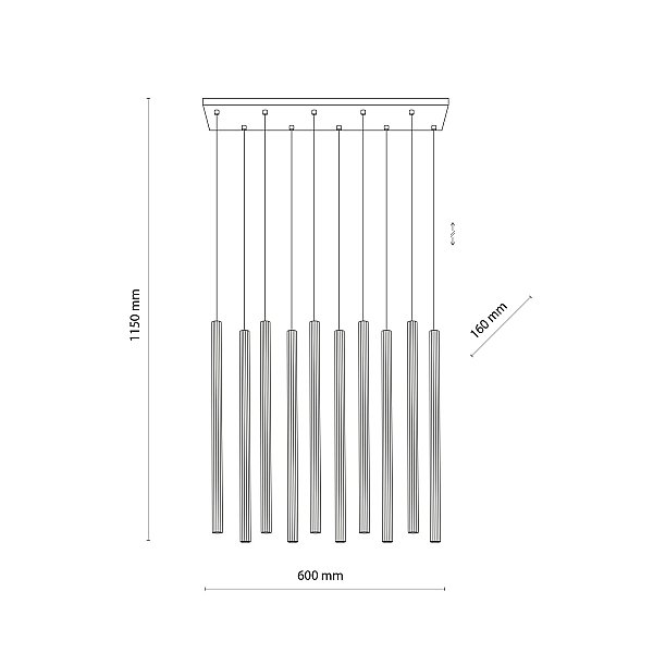 Подвесной светильник Ferro TK Lighting 11488 Ferro Sabia