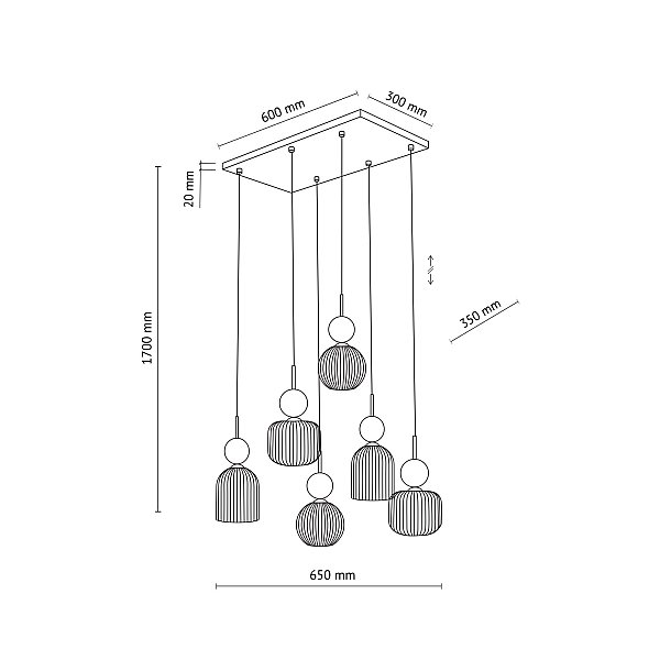 Подвесной светильник Sophia Cognac TK Lighting 11044 Sophia Cognac