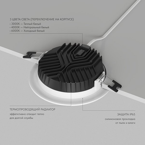 Встраиваемый светильник VERSA Denkirs DK2462-WH