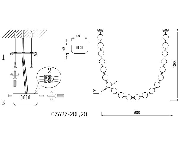 Подвесной светильник Мони KINK Light 07627-20L,20(3000K)