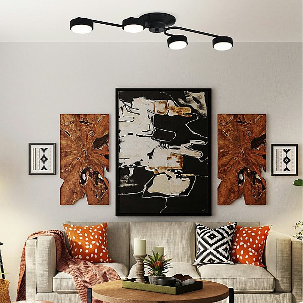 Потолочная люстра 100007/4C GX53*15W Black Spark Escada ES0000021L