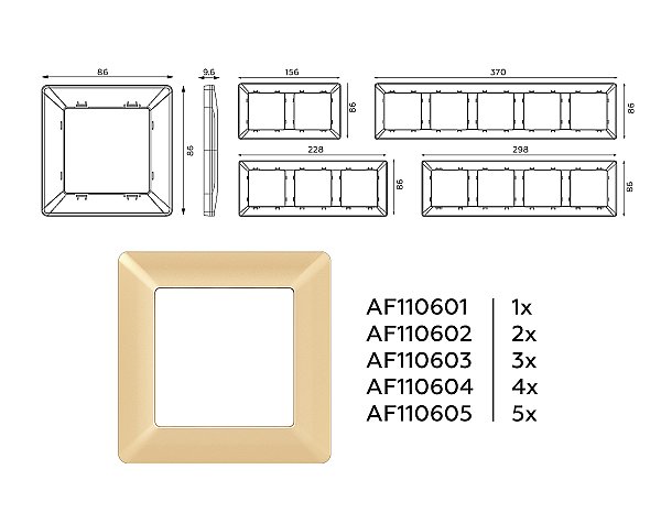 Рамка Ambrella Volt Line AF110603