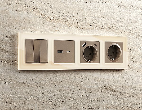 Рамка Ambrella Volt Platos Стекло органическое AF330301