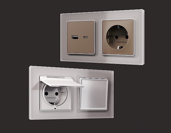 Рамка Ambrella Volt Platos Стекло органическое AF330504