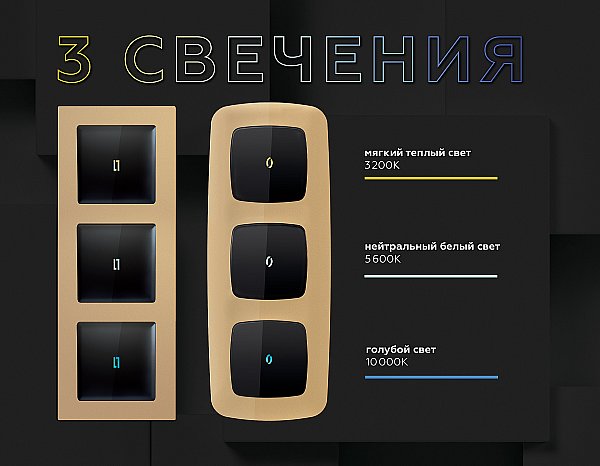 Лампа подсветки проходных выключателей 0.1W LED 3200K (мягкий теплый свет) QUANT Ambrella Volt Light G22Y