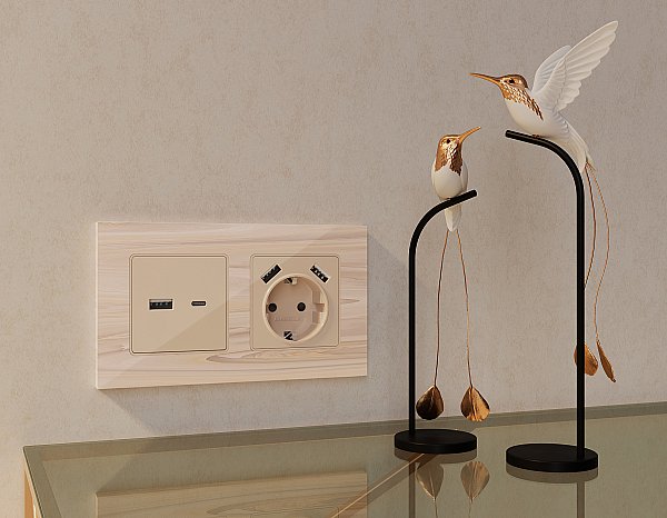 Розетка Ambrella Volt ALFA MA311010