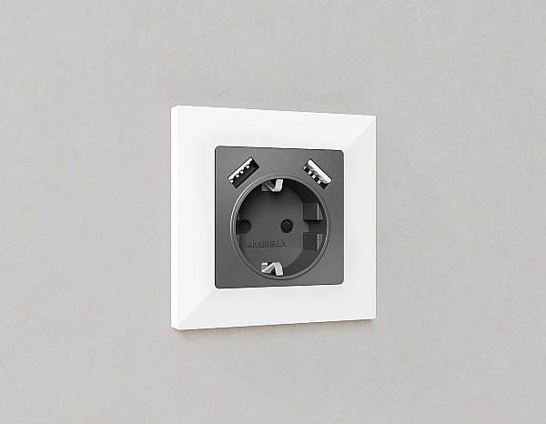 Розетка Ambrella Volt ALFA MA659010