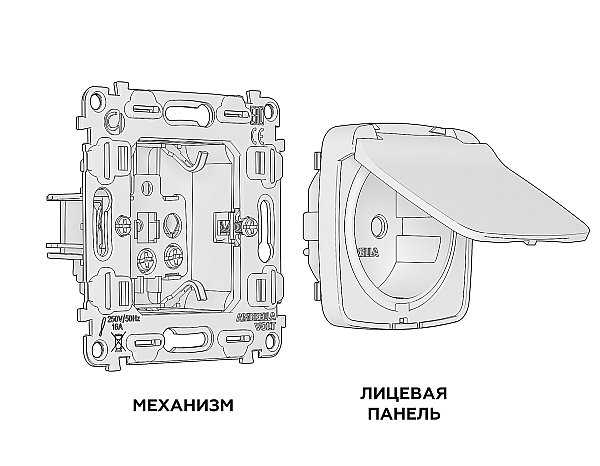 Розетка Ambrella Volt OMEGA MO908010
