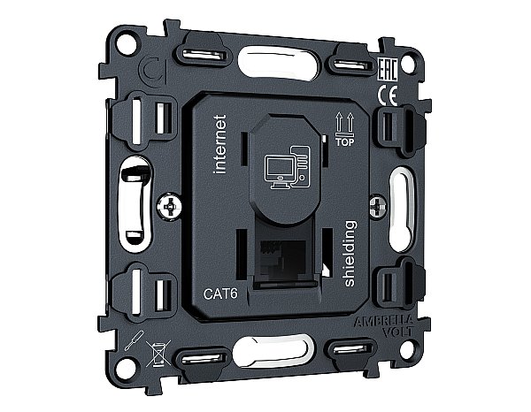 Механизм компьютерной розетки RJ-45 Ambrella Volt QUANT VM185