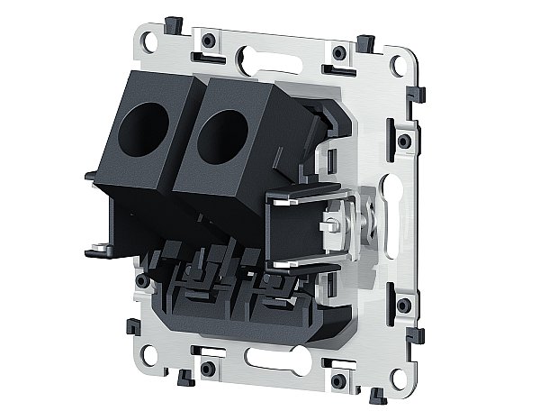 Механизм компьютерной двойной розетки RJ-45 Ambrella Volt QUANT VM189