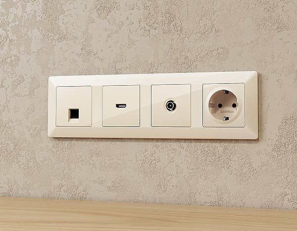 Розетка Ambrella Volt ALFA MA312005