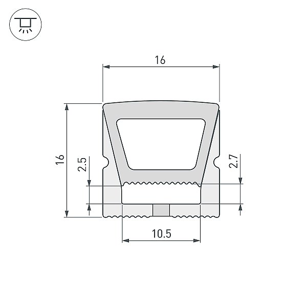 Силиконовый профиль Arlight WPH 040270