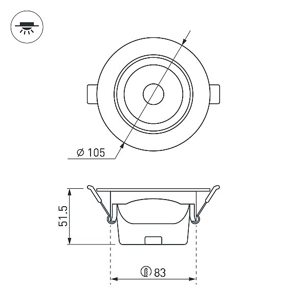 Встраиваемый светильник Arlight Polar 032867