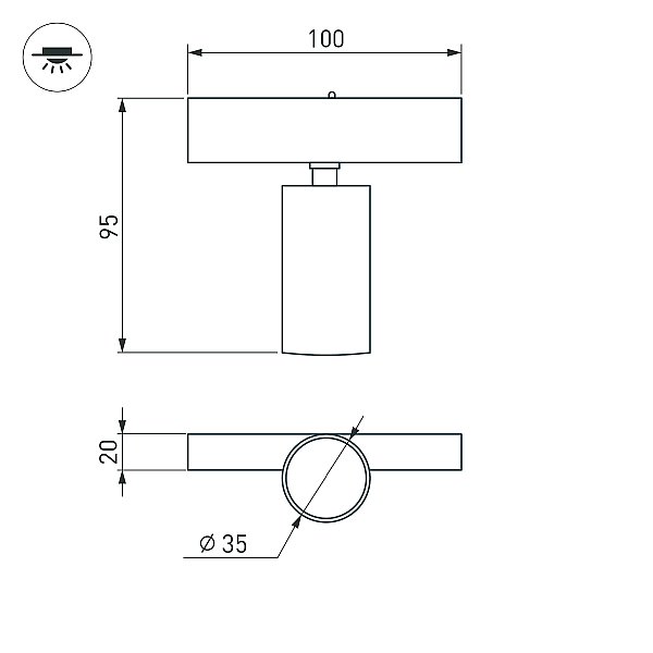 Трековый светильник Arlight Mag-25 033239