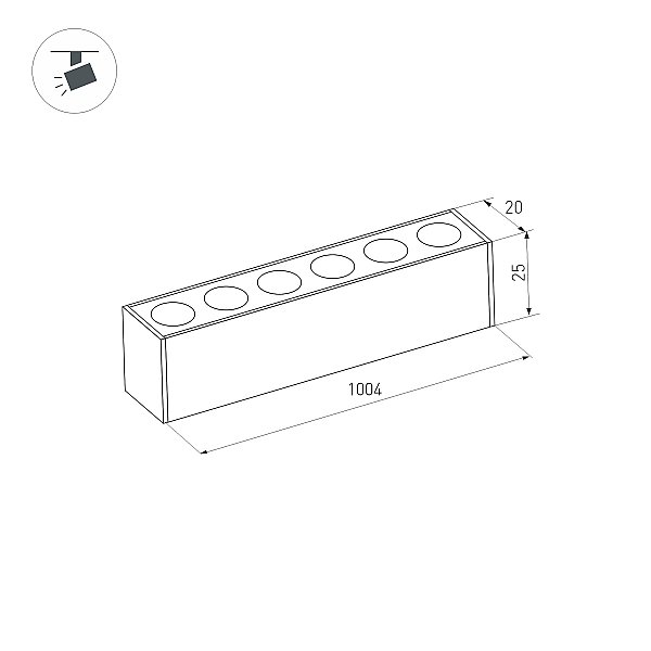 Трековый светильник Arlight Mag-25 034208