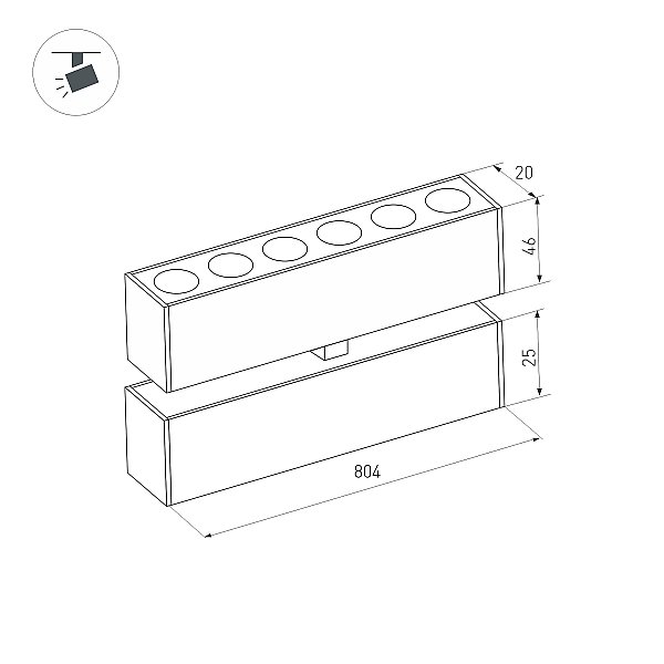 Трековый светильник Arlight Mag-25 034224