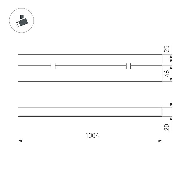 Трековый светильник Arlight Mag-25 034243