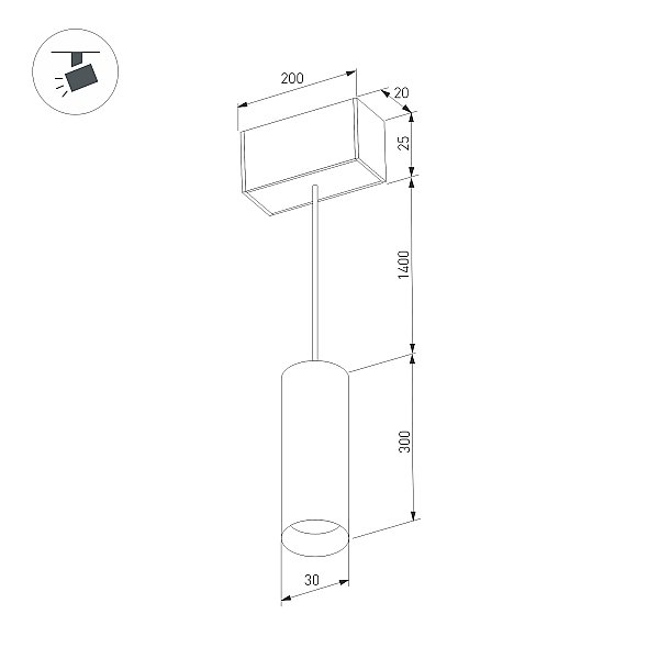 Трековый светильник Arlight Mag-25 034245