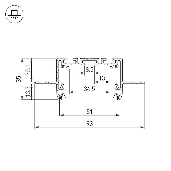 Профиль Arlight Sl-Linia 035650