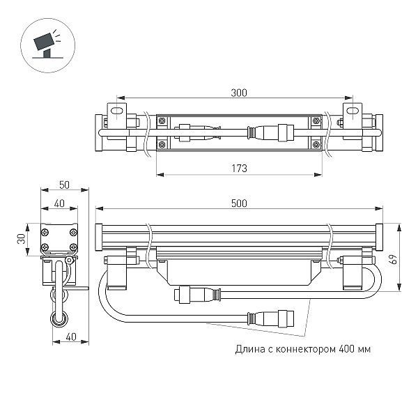 Прожектор уличный Arlight Line Wallwasher 037369(1)