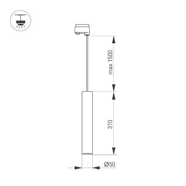 Трековый светильник Arlight Pipe 037424