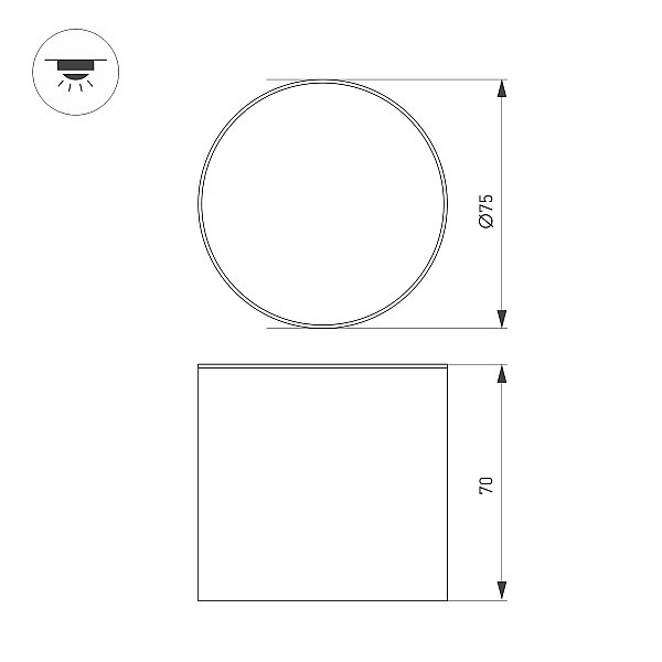 Накладной светильник Arlight Cylindo 041246