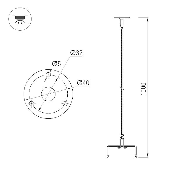 Подвес для светильников TUBULAR Arlight Tubular 043656