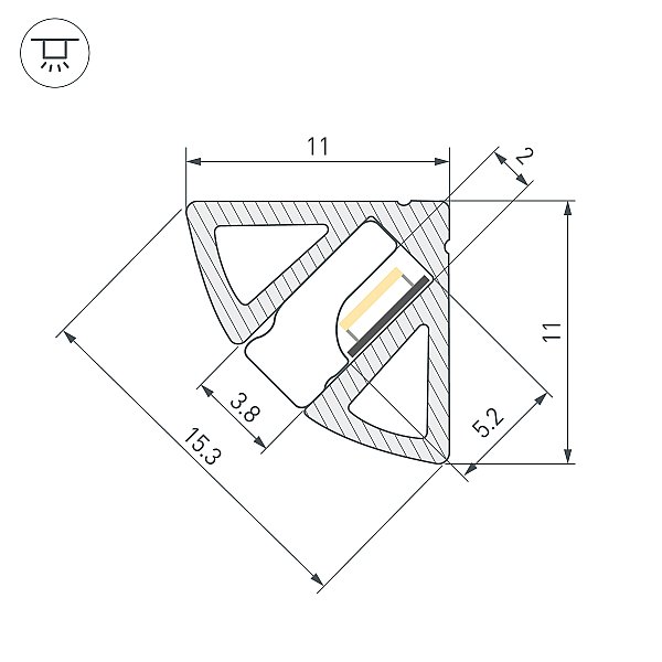Профиль Arlight Sl-Kant 044086