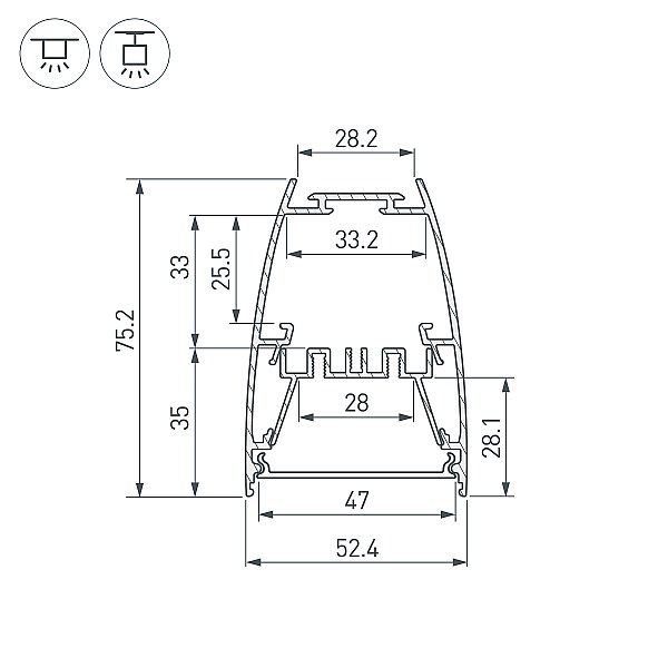 Профиль Arlight Arh-Line 044885