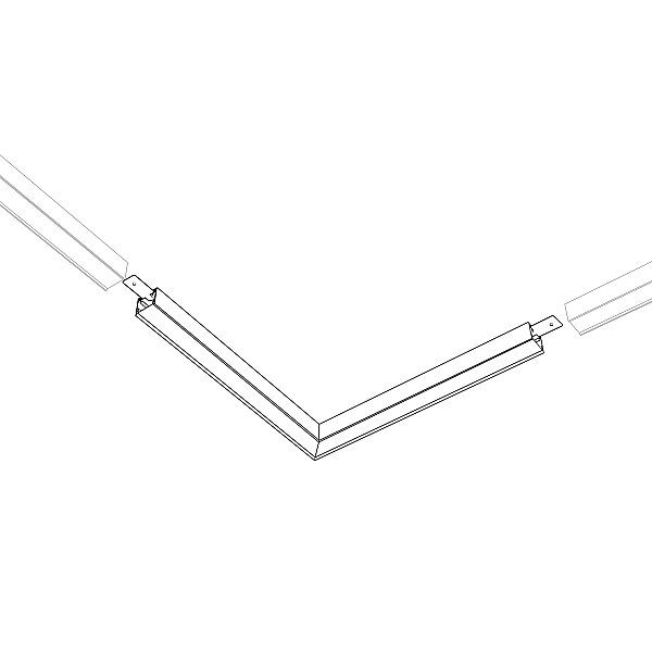 Прямой угол в сборе для соединения двух профилей Arlight Sl-Line 044940
