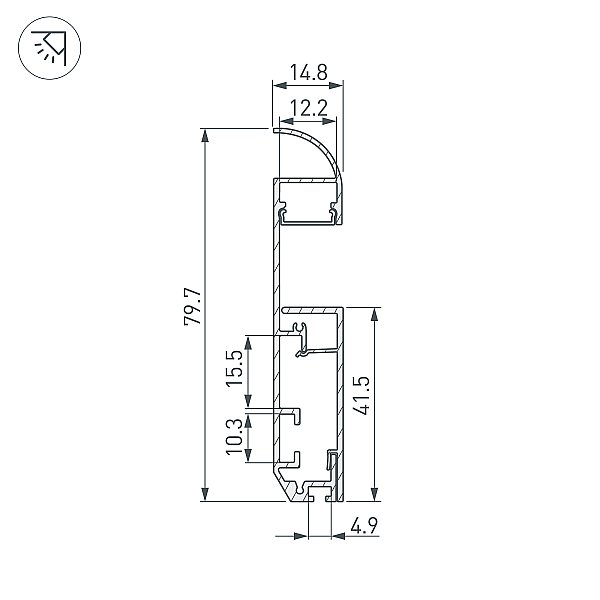 Профиль Arlight Arh-Plintus 045452