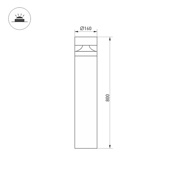 Уличный наземный светильник Arlight Guide 045528