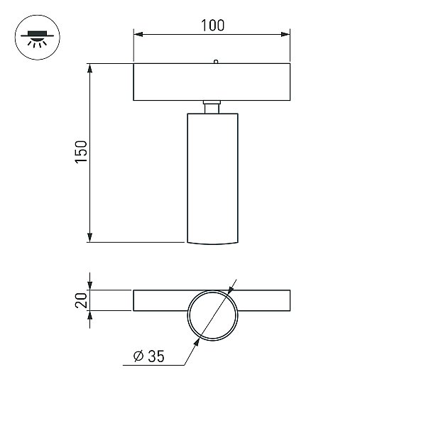 Трековый светильник Arlight Mag-25 046321