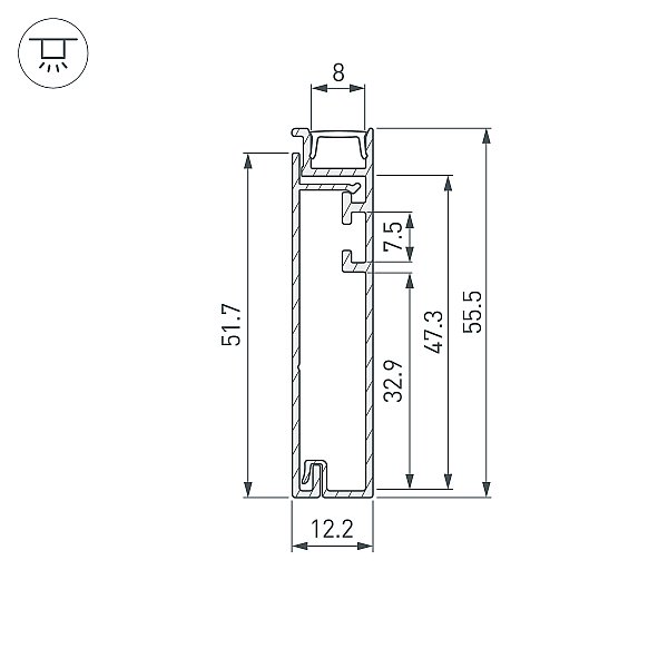 Профиль Arlight Arh-Plintus 046389