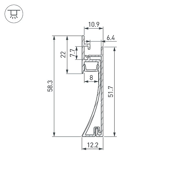 Профиль Arlight Arh-Plintus 046391