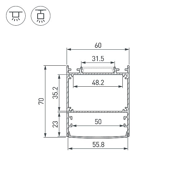 Профиль Arlight Sl-Line 046402