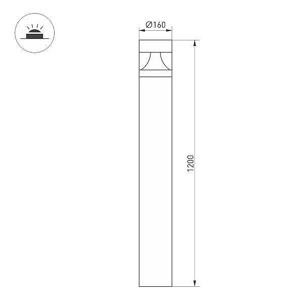 Уличный наземный светильник Arlight Landmark 047692