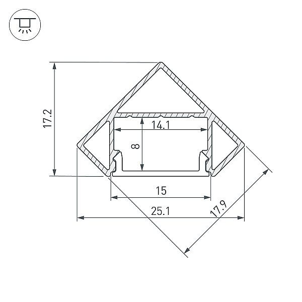 Профиль Arlight Sl-Kant 049042