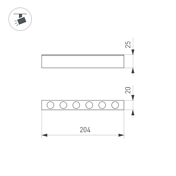 Трековый светильник Arlight Mag-25 050050