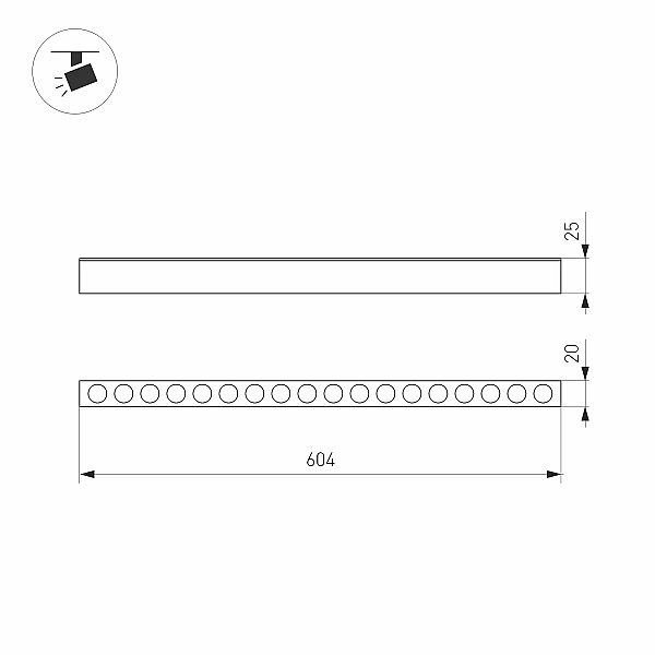 Трековый светильник Arlight Mag-25 050054