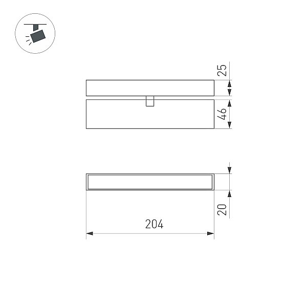 Трековый светильник Arlight Mag-25 050068