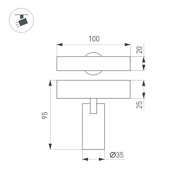 Трековый светильник Arlight Mag-25 050074