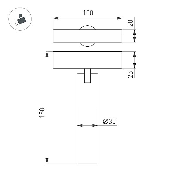 Трековый светильник Arlight Mag-25 050078