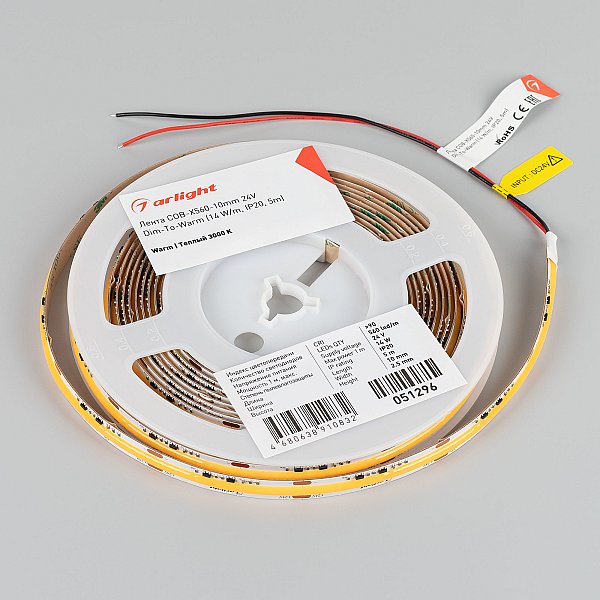 Светодиодная лента Arlight Cob Открытая 051296