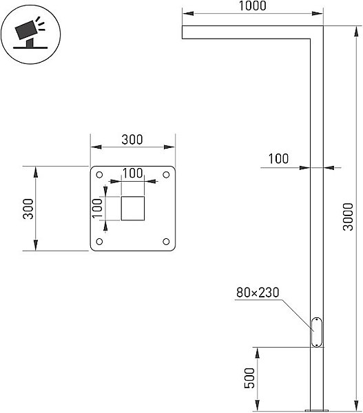 Столб фонарный уличный Arlight 051356