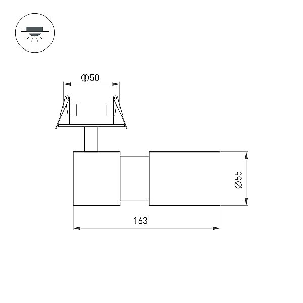 Встраиваемый светильник Arlight Artemis Built Flap 051795