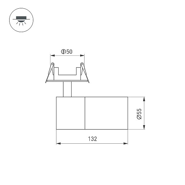 Встраиваемый светильник Arlight Artemis Built Flap 051798
