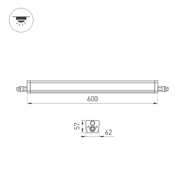 Уличный подвесной светильник Arlight Tubular 052668