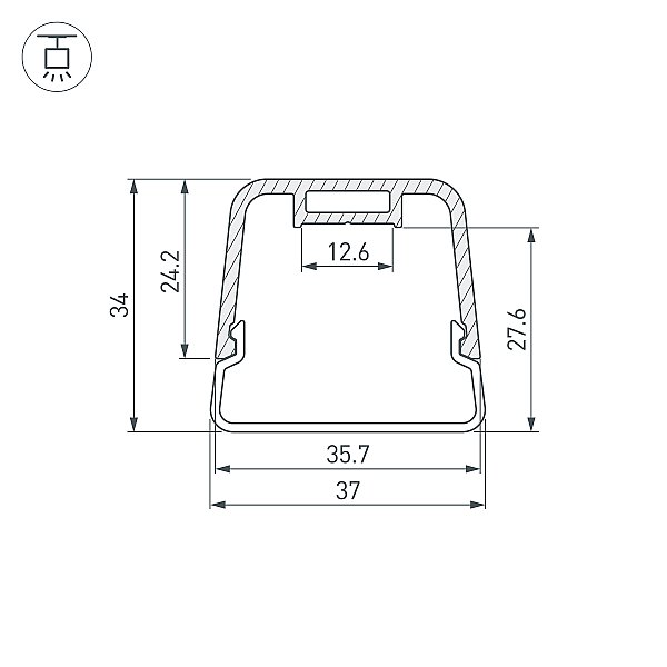 Профиль Arlight Line-D 055072